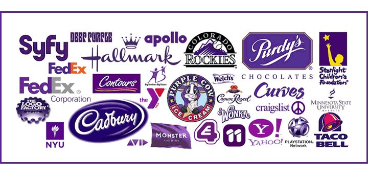 фиолетовый цвет в логотипе