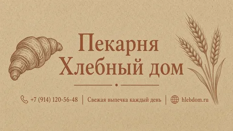 Шаблон визитки: Пекарня