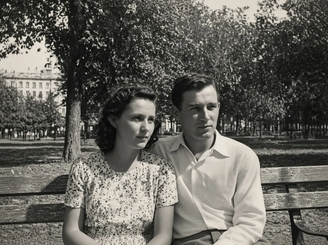После: Пара в парке, 1940-е