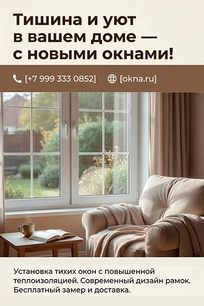 рекламная листовка окон