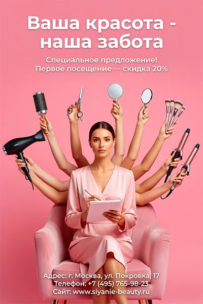 листовка салона красоты
