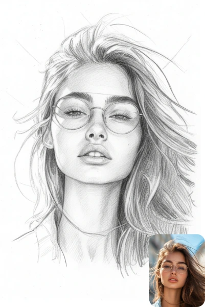 Рисунок из фото ИИ